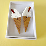 Soft Serve '99 Ice Cream Cone Earrings