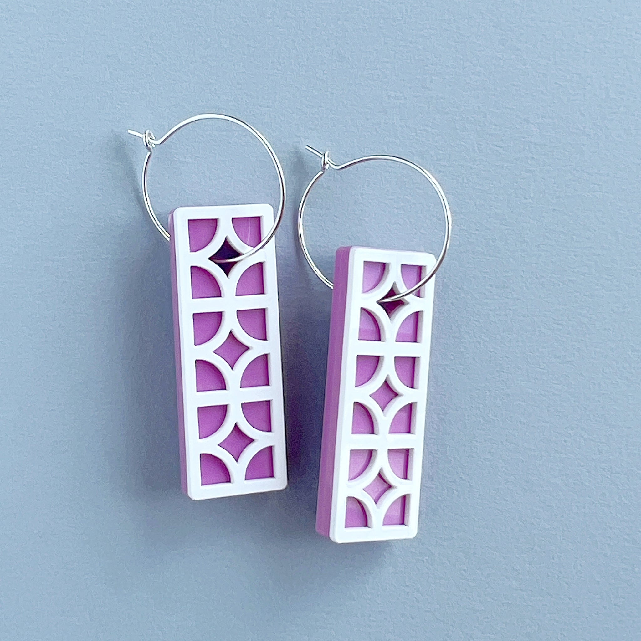 Breeze Block Drop Earrings, 8 colour options