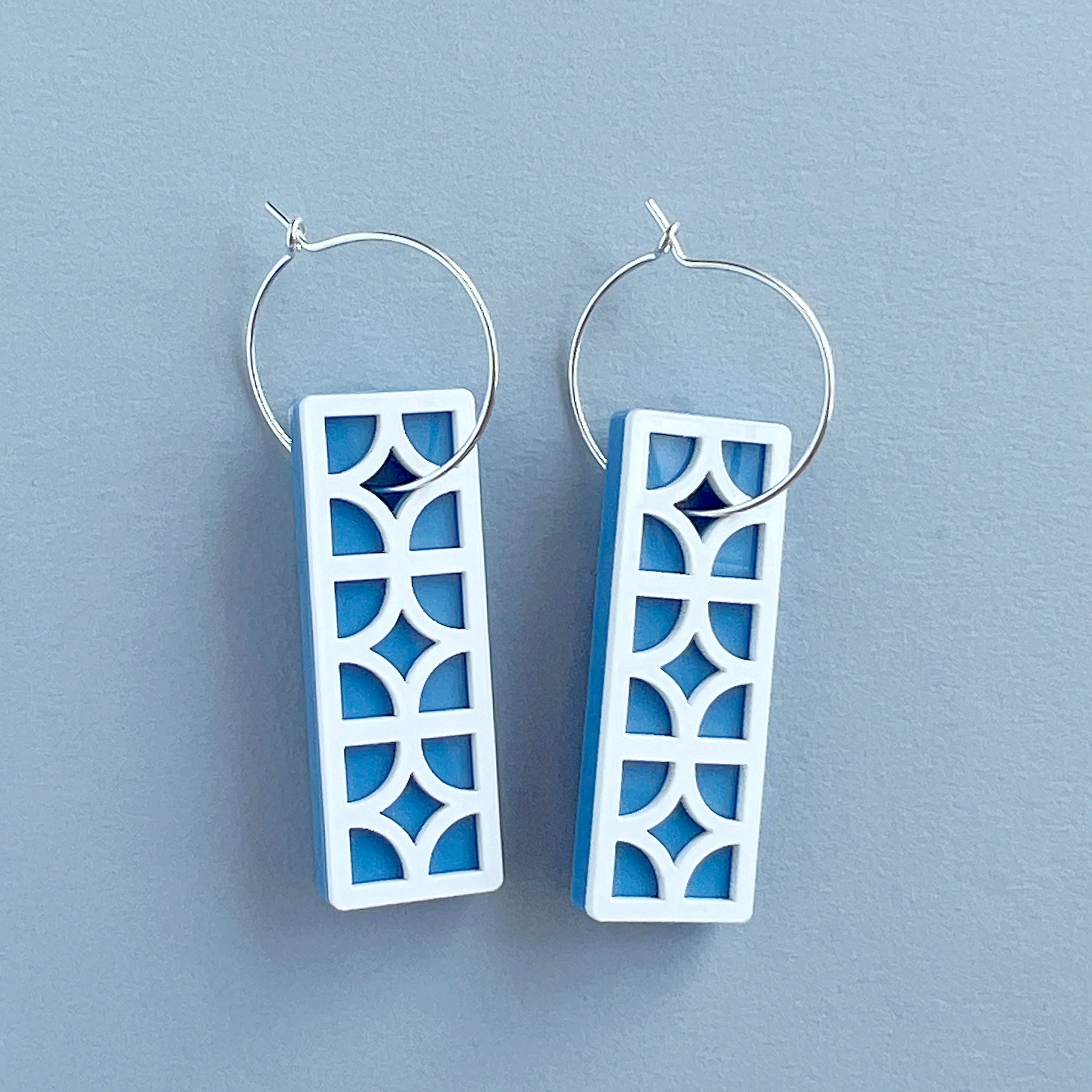 Breeze Block Drop Earrings, 8 colour options