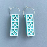 Breeze Block Drop Earrings, 8 colour options