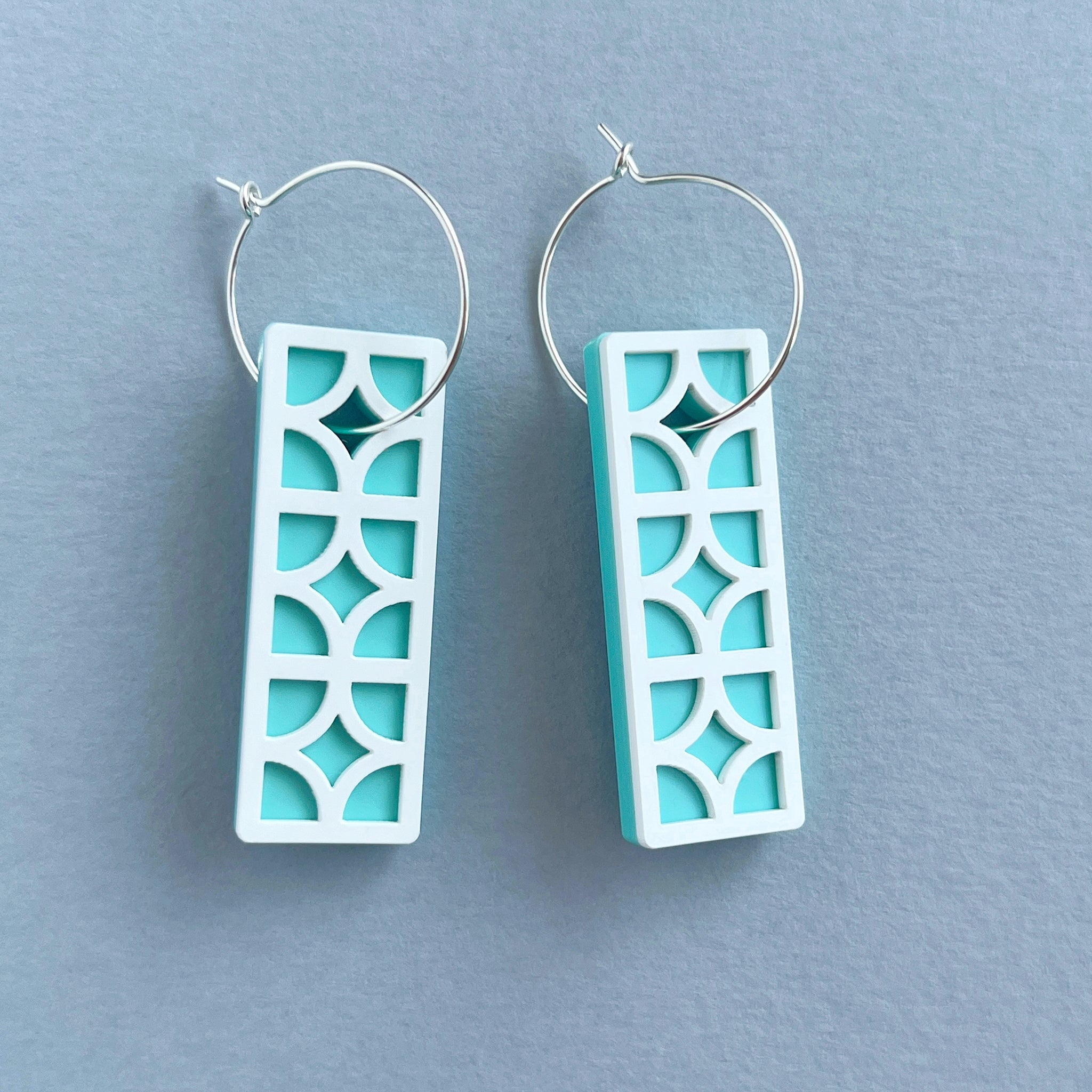 Breeze Block Drop Earrings, 8 colour options