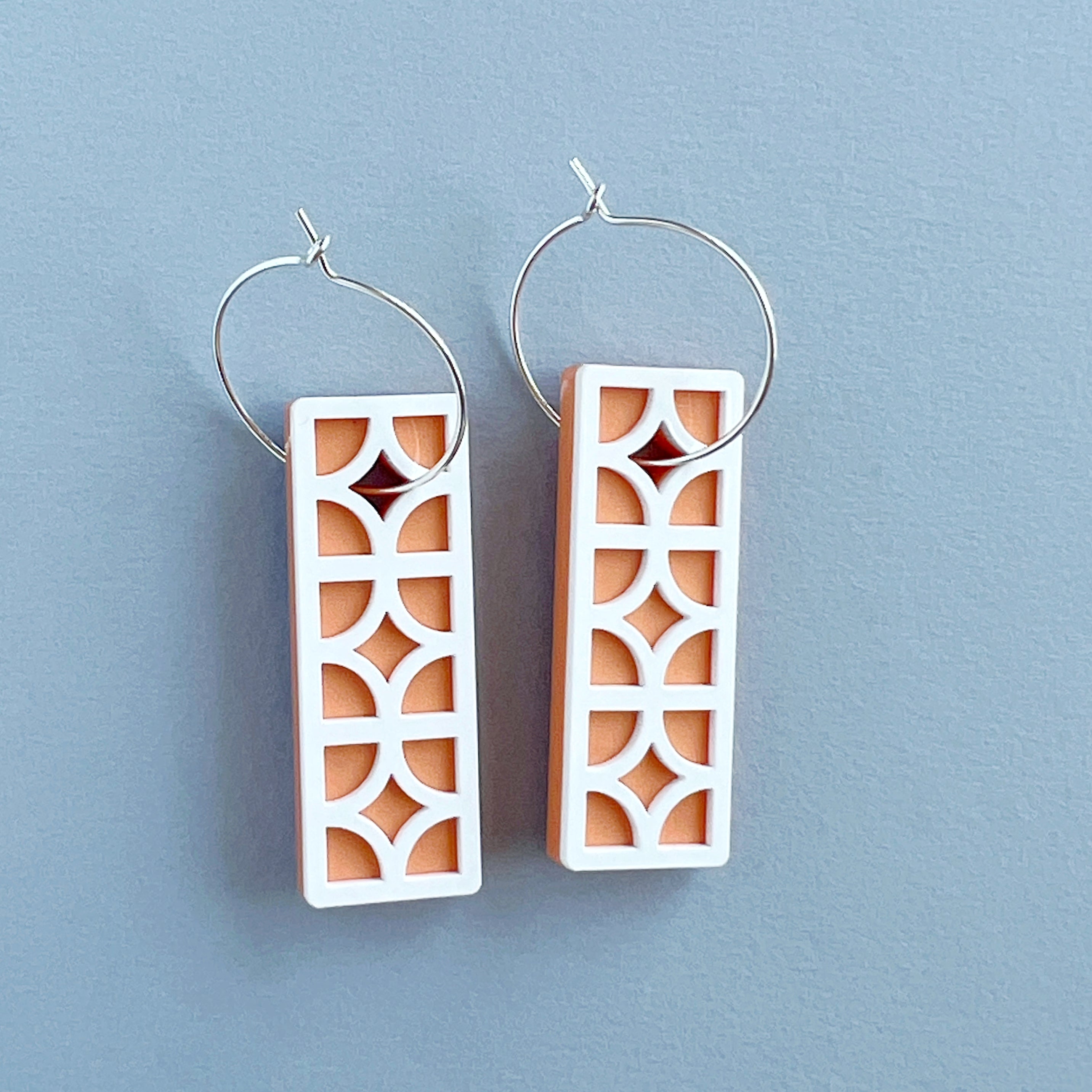 Breeze Block Drop Earrings, 8 colour options