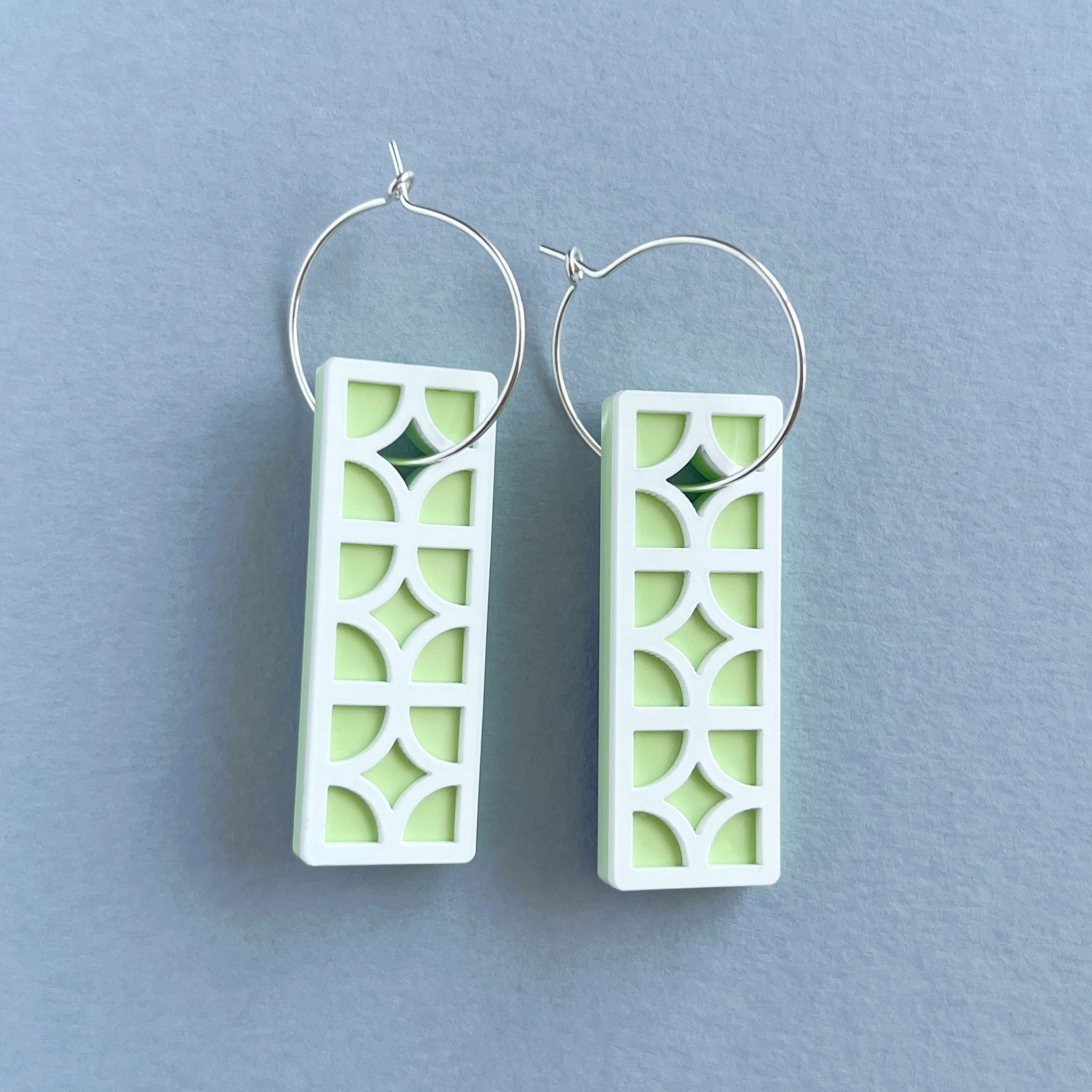 Breeze Block Drop Earrings, 8 colour options