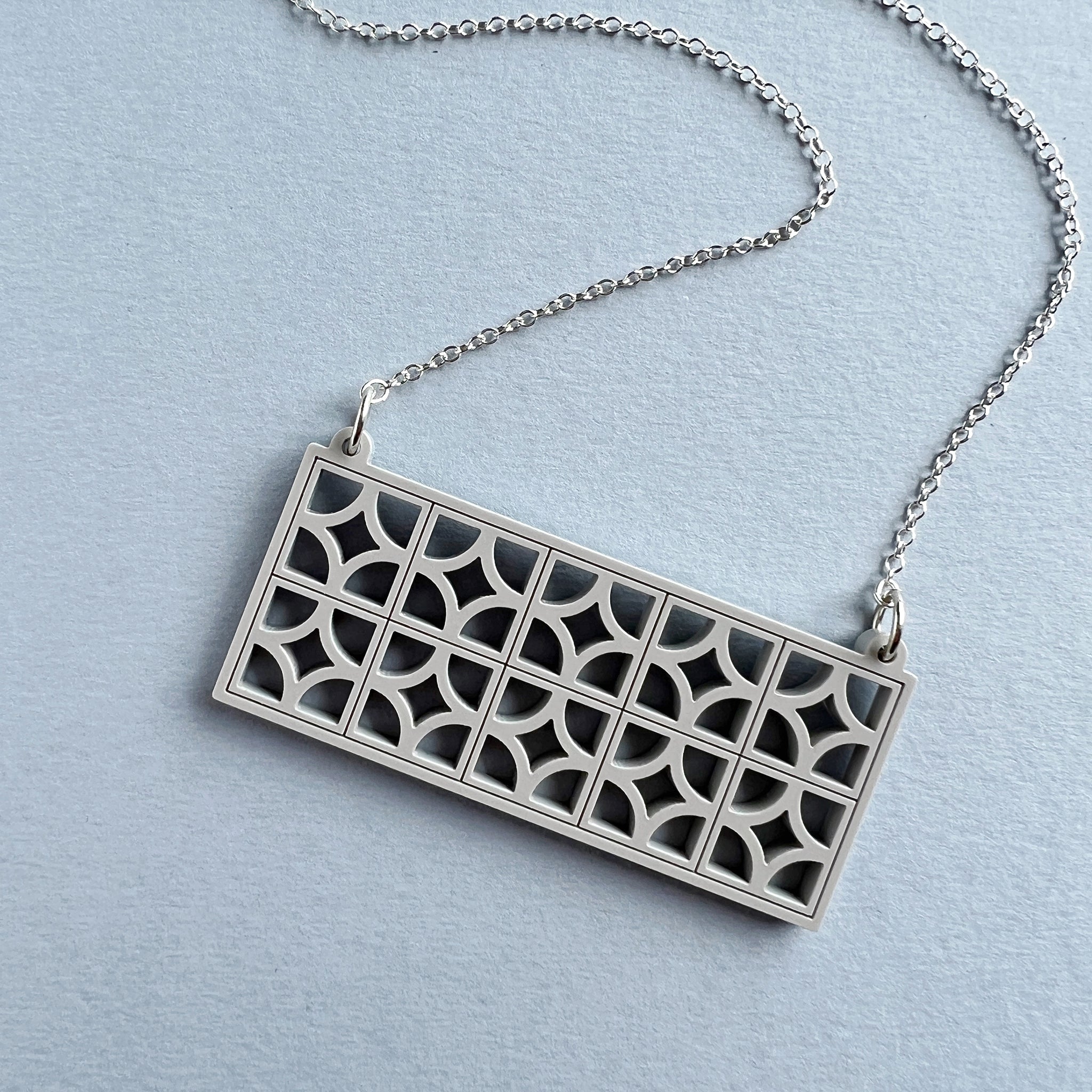 Breeze Block Wall Necklace - 5 Colour Options