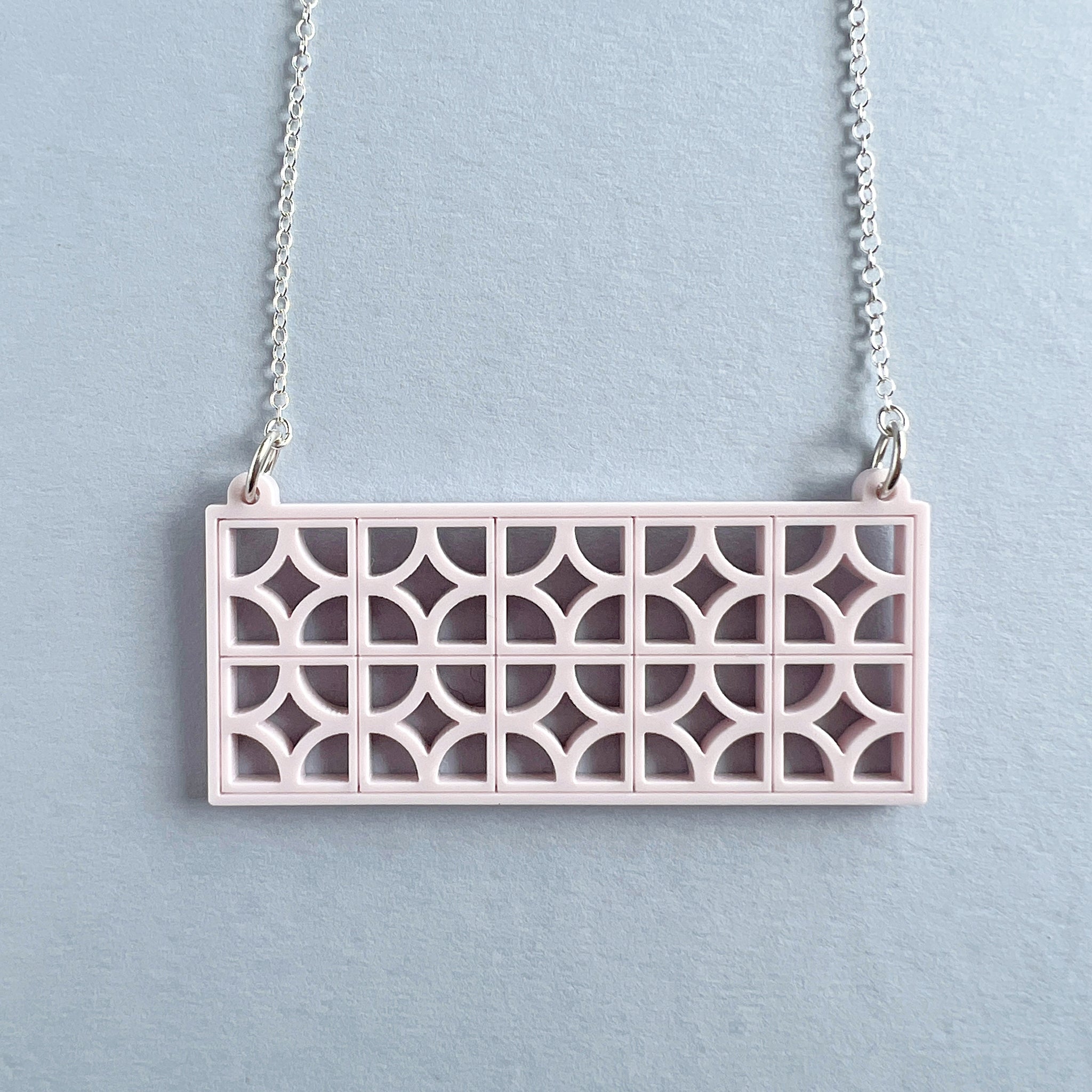Breeze Block Wall Necklace - 5 Colour Options