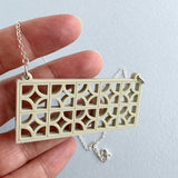 Breeze Block Wall Necklace - 5 Colour Options