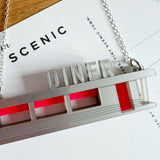 Retro Silver Diner Necklace
