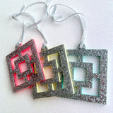 Breeze Block Bauble - in Mint, Yellow or Pink