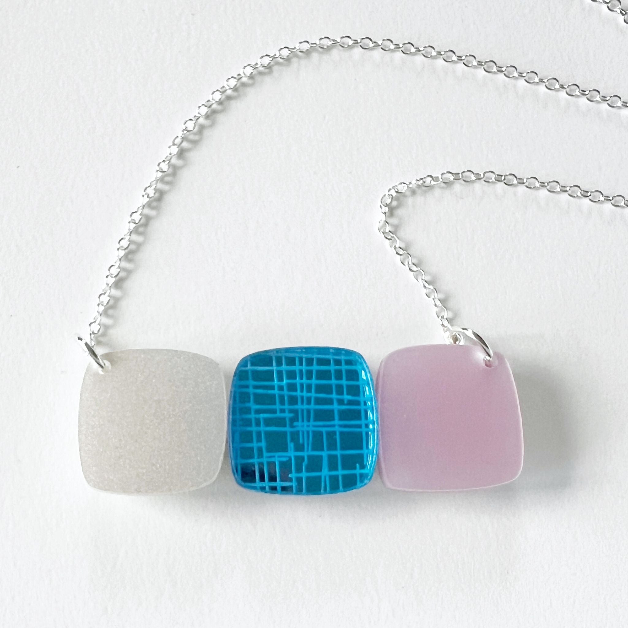 Midcentury Pebble Shape Abstract Necklace