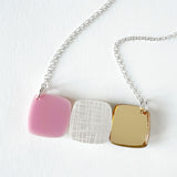 Midcentury Pebble Shape Abstract Necklace