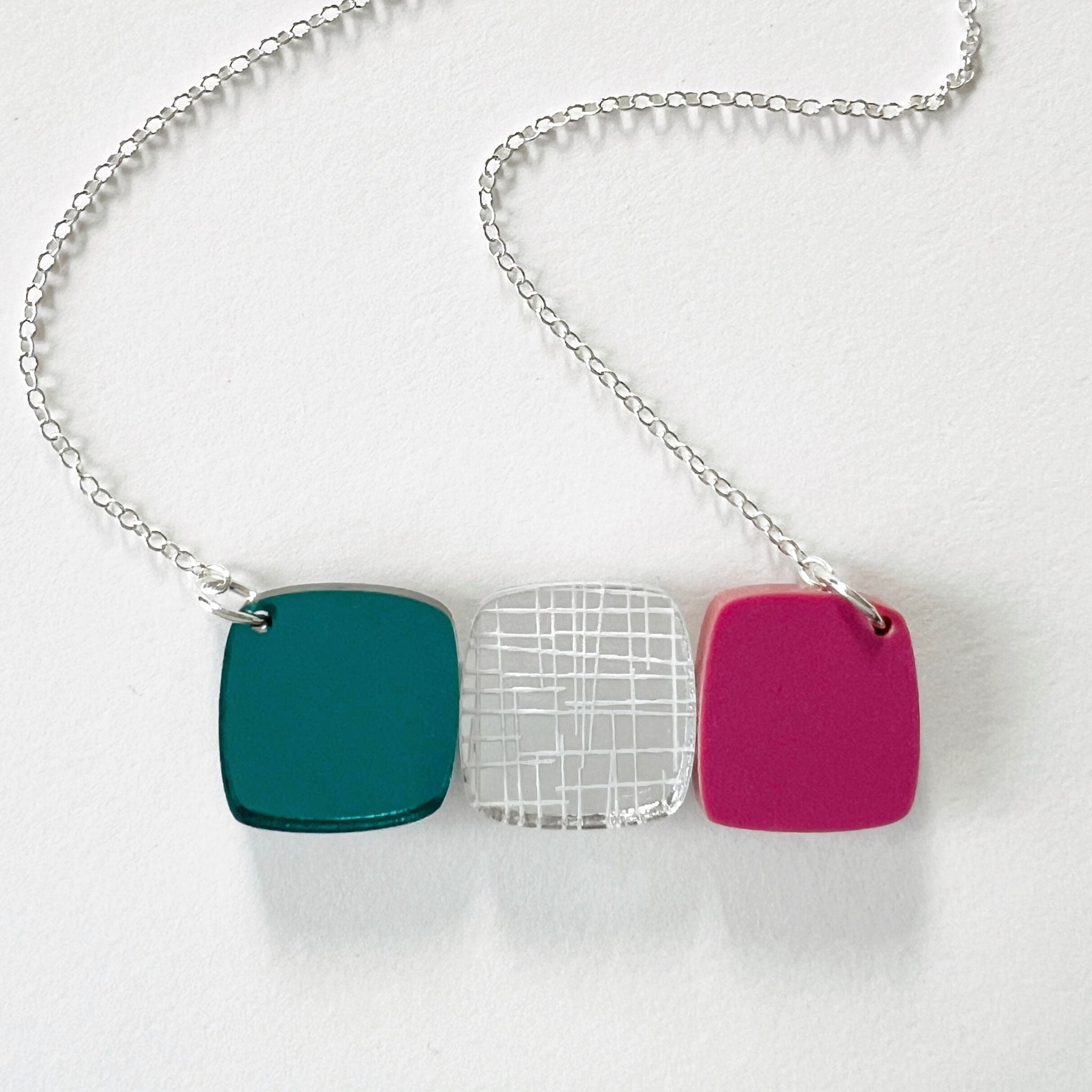 Midcentury Pebble Shape Abstract Necklace