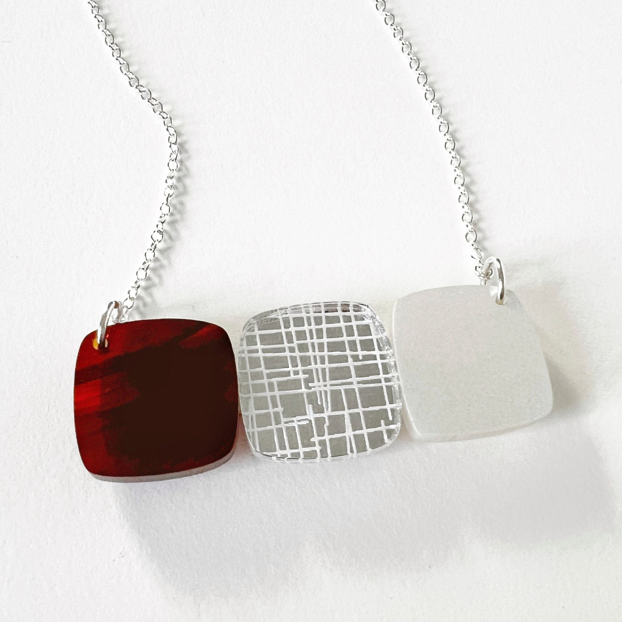 Midcentury Pebble Shape Abstract Necklace