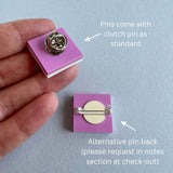 Breeze Block Pin - Square Pattern, Brights