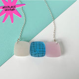 SSF SECOND: Pebble Necklace - Blue & Pink