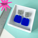 SSF SAMPLE: Sparkly Cobalt Pebble Earrings