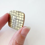 SSF SAMPLE: Pebble Brooch with Midcentury Pattern