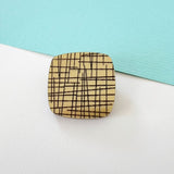 SSF SAMPLE: Pebble Brooch with Midcentury Pattern