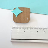 SSF SAMPLE: Wood brooch with Starburst