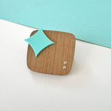 SSF SAMPLE: Wood brooch with Starburst