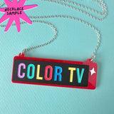 SSF SAMPLE: 'COLOR TV' Sign Necklace