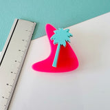 SSF SAMPLE: Neon Boomerang Brooch