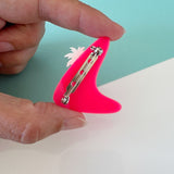 SSF SAMPLE: Neon Boomerang Brooch