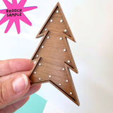 SSF SAMPLE: Statement Walnut Christmas Tree Brooch