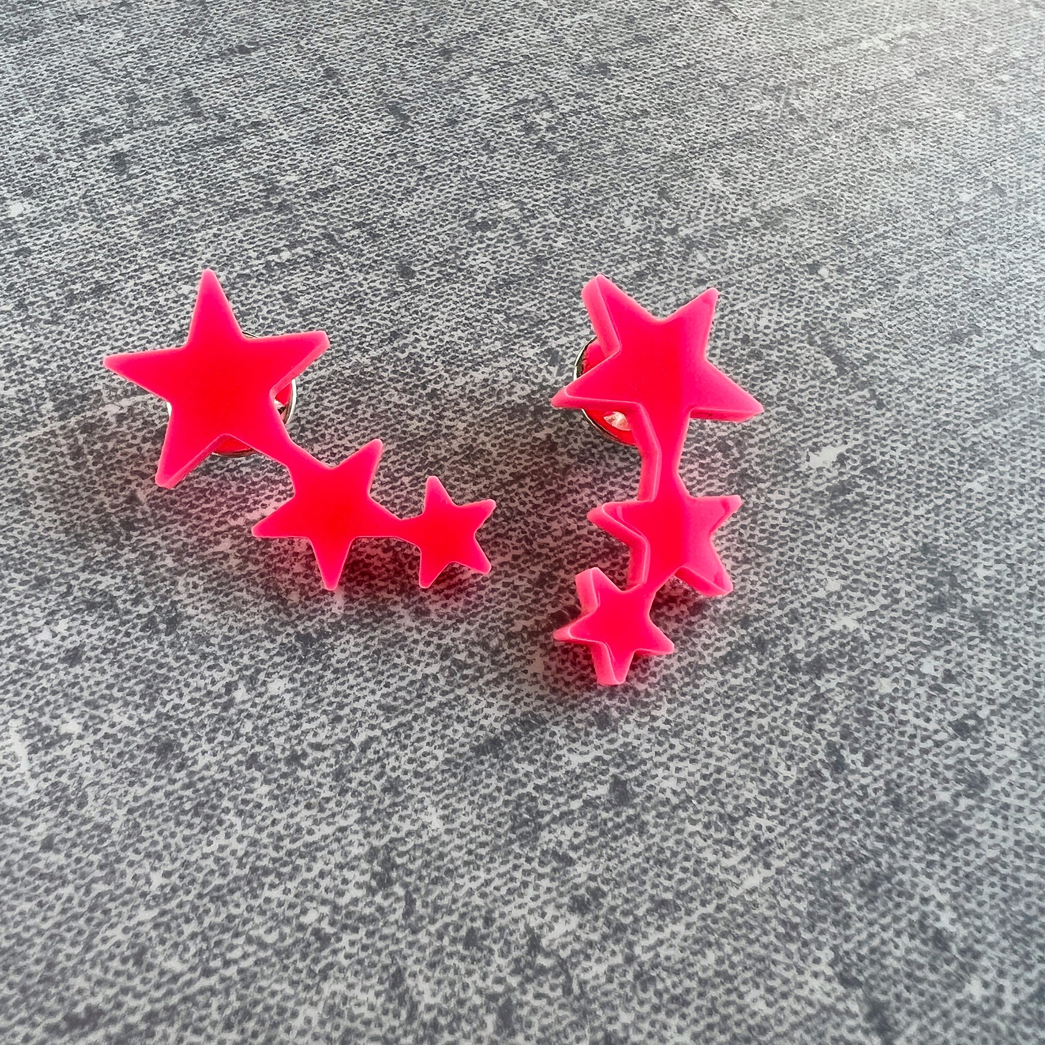 Star Trio Collar Pins – Set of 2 - Various Colours