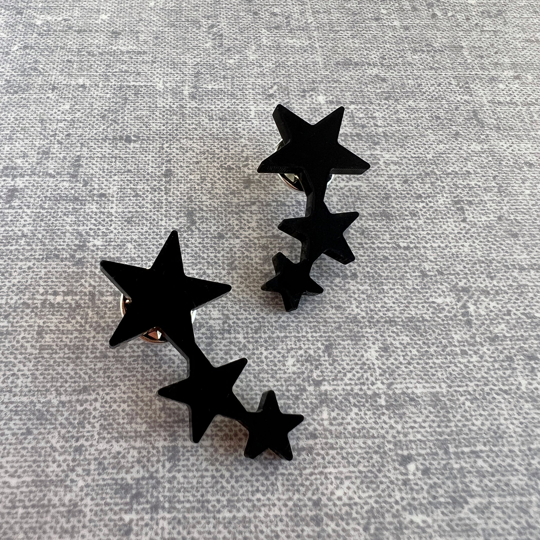 Star Trio Collar Pins – Set of 2 - Various Colours