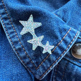 Star Trio Collar Pins – Set of 2 - Various Colours