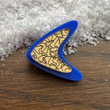 Atomic Boomerang Brooch