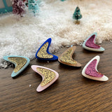 Atomic Boomerang Brooch