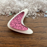 Atomic Boomerang Brooch