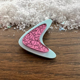 Atomic Boomerang Brooch