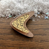 Atomic Boomerang Brooch