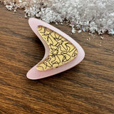 Atomic Boomerang Brooch