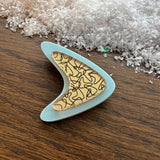 Atomic Boomerang Brooch