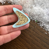 Atomic Boomerang Brooch