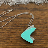 Retro Boomerang Pendant - Various Colours