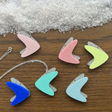 Retro Boomerang Pendant - Various Colours