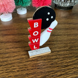 Dinky Miniature Bowling Sign Ornament