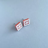 Breeze Block Stud Earrings - Various Colours