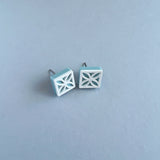 Breeze Block Stud Earrings - Various Colours