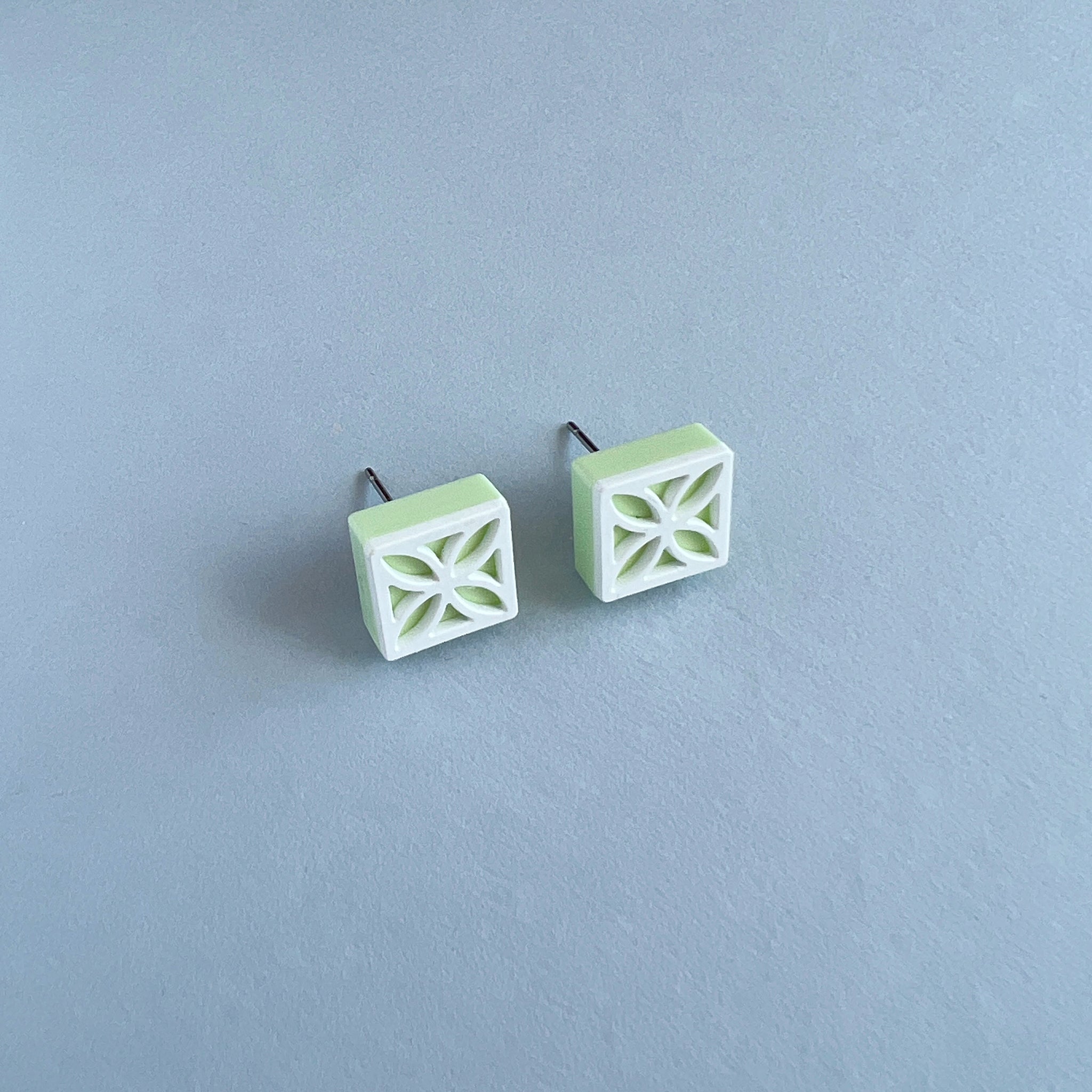 Breeze Block Stud Earrings - Various Colours