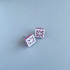 Breeze Block Stud Earrings