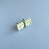 Breeze Block Stud Earrings - Various Colours