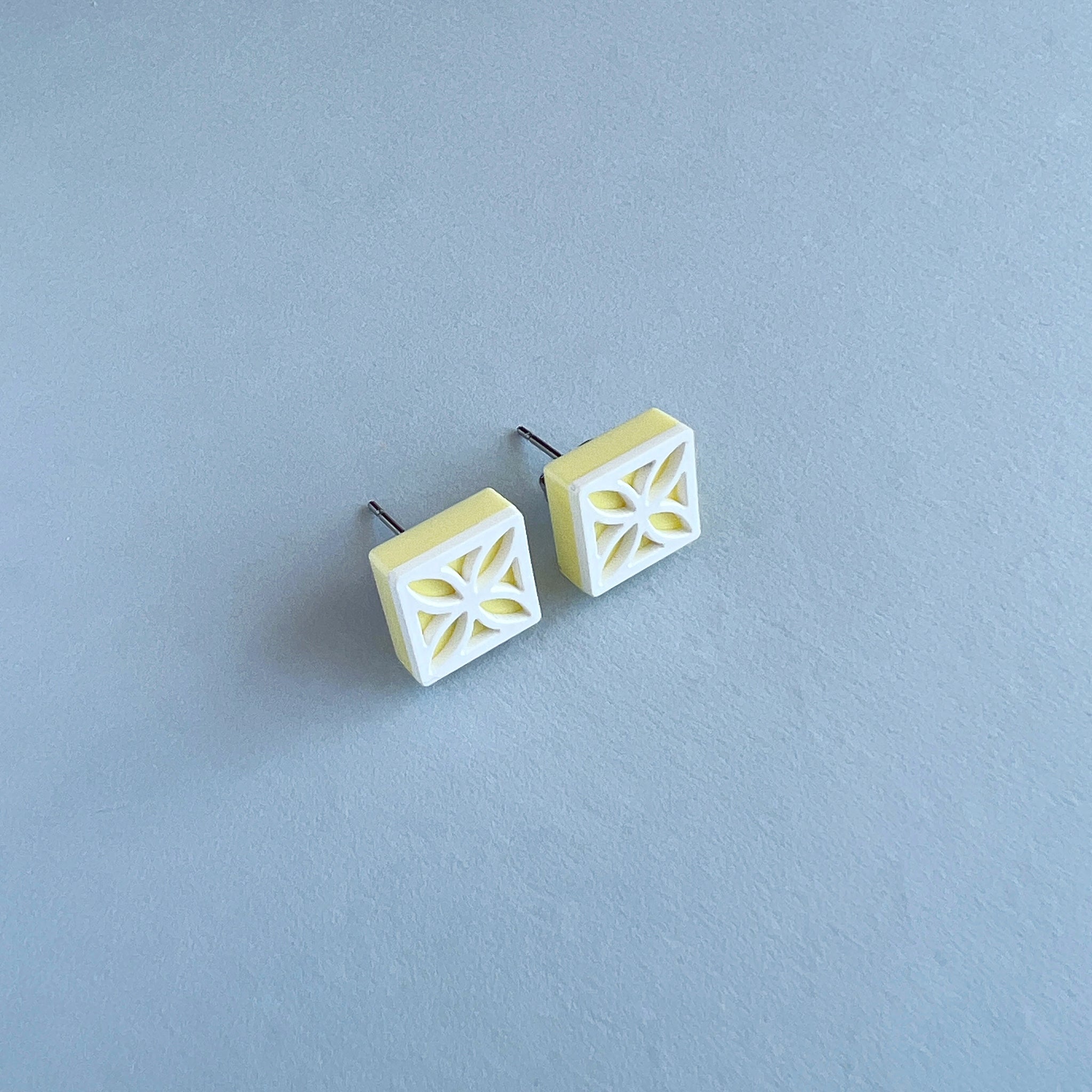 Breeze Block Stud Earrings - Various Colours