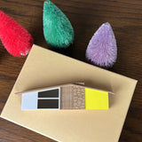 Midcentury House Ornament with Yellow Formica Panel