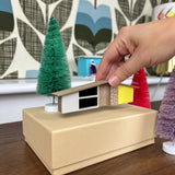 Midcentury House Ornament with Yellow Formica Panel