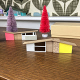 Midcentury House Ornament with Yellow Formica Panel